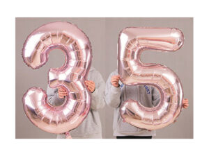 40″ Light Rose Gold 35th Birthday Party 40″ Foil Balloon Helium or Air