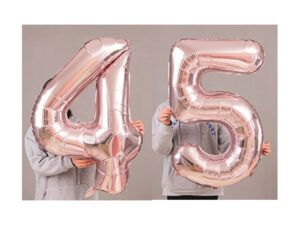 40″ Light Rose Gold 45th Birthday Party Foil Balloon Helium or Air