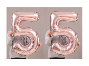 40″ Light Rose Gold 55th Birthday Party Foil Balloon Helium or Air