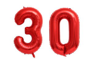 40″ Red 30th Birthday Party Foil Balloon Helium or Air