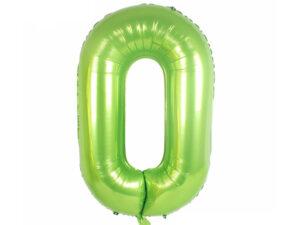 40″ Lime 0 Birthday Anniversary Foil Number Balloon Helium or Air