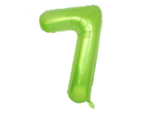 40″ Lime 7 Birthday Anniversary Foil Number Balloon Helium or Air