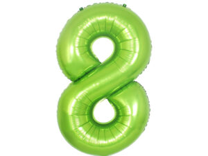 40″ Lime 8 Birthday Anniversary Foil Number Balloon Helium or Air