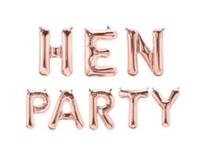 16″ Rose Gold Hen Party Balloon Banner Kit Air Fill Only