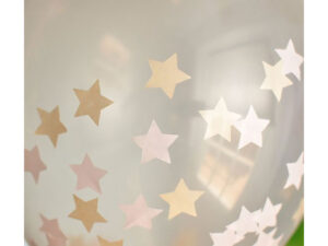 Rose Gold Star Confetti Balloons, Ceiling Balloons