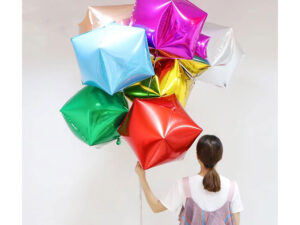 24″ Square / Cube Shape Aluminum 4D Foil Balloon